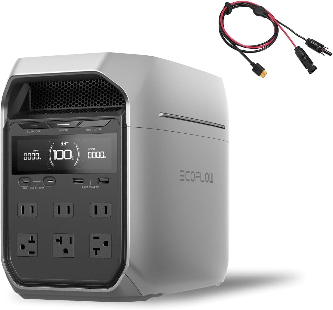 Gerador solar portátil EcoFlow DELTA 3 Plus de 1.024 Wh